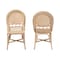 Baxton Studio Jelita Modern Bohemian Natural Brown Rattan 2-Piece Dining Chair Set 231-2PC-13233-ZORO - alternate 7